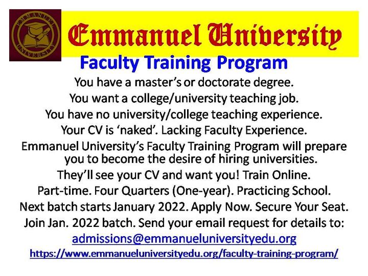 Faculty Training Program